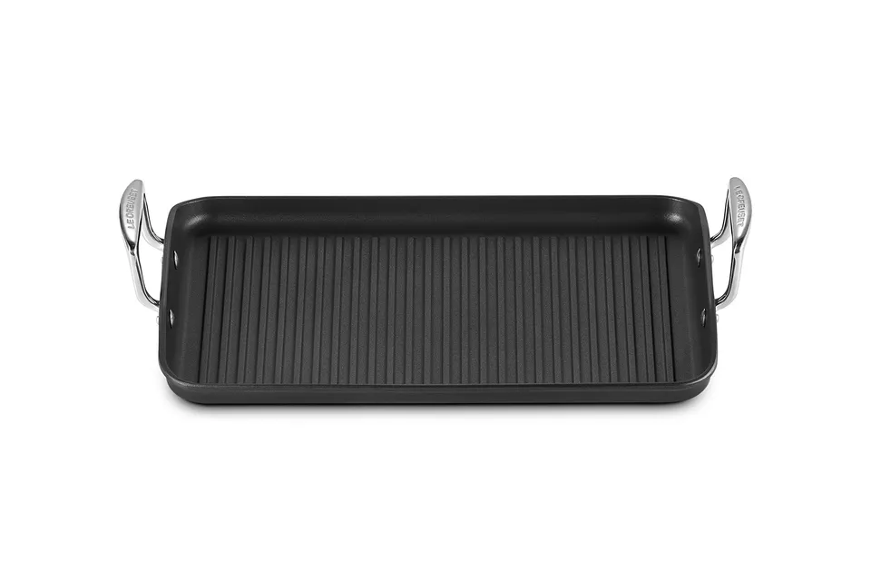 le-creuset-plancha-g-ante-aluminium-anti-adh-sive-rainures-35-x-25-cm-anthracite image 1