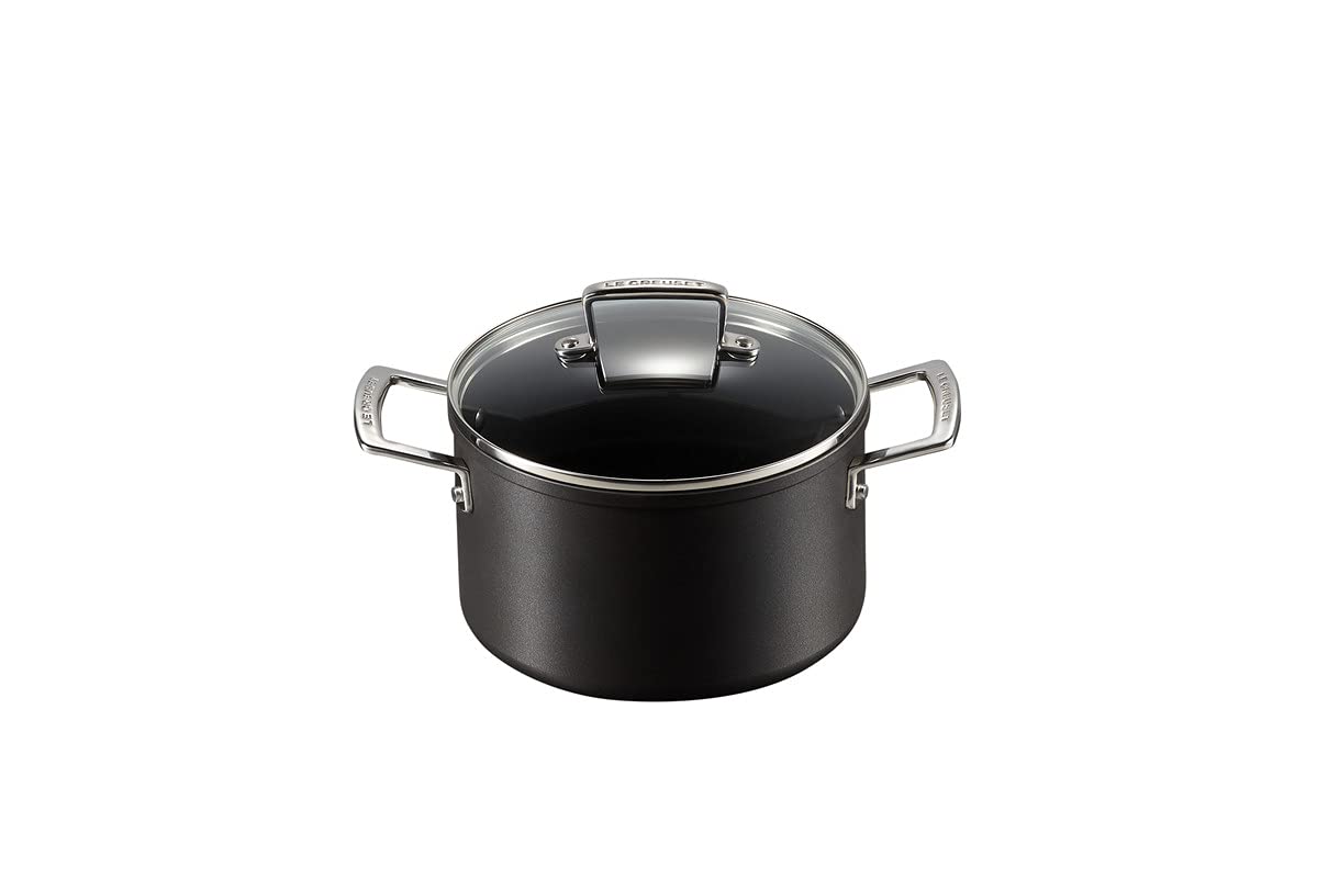 le-creuset-toughened-nonstick-pro-faitout-aluminium-forg-20-cm-avec-couvercle image 1