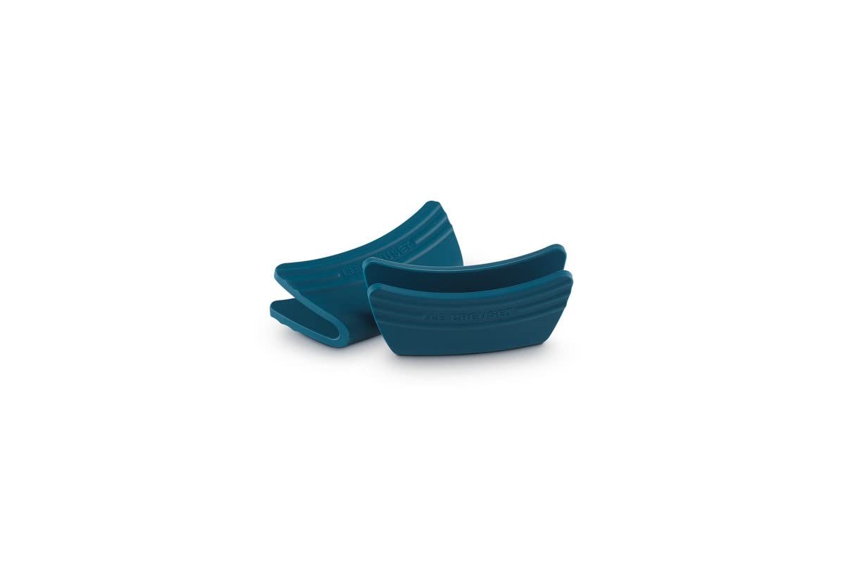 le-creuset-set-de-2-poign-es-silicone-deep-teal image 1