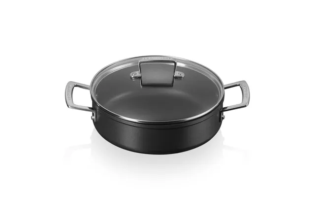 le-creuset-toughened-nonstick-pro-sauteuse-antiadh-sive-24-cm-noir-mat-avec-couv image 1