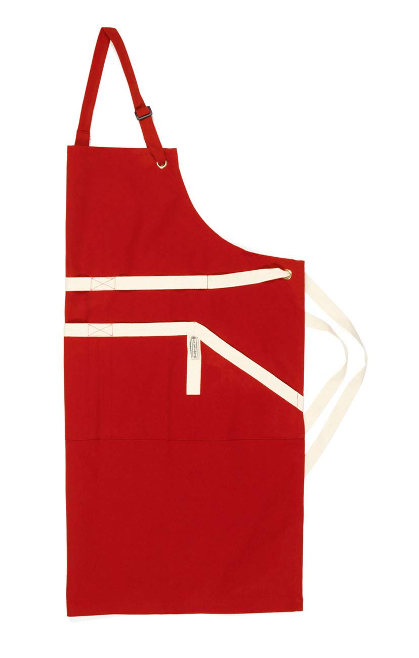 le-creuset-tablier-chef-100-coton-avec-poches-cerise-taille-unique image 2
