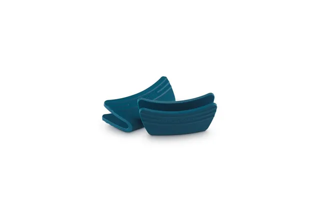 le-creuset-set-de-2-poign-es-silicone-deep-teal image 1