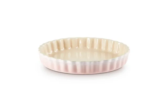 le-creuset-h-ritage-moule-tarte-c-ramique-28-cm-shell-pink image 1