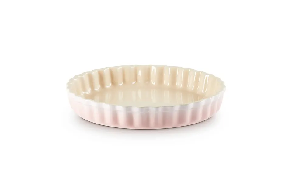 le-creuset-h-ritage-moule-tarte-c-ramique-28-cm-shell-pink image 1