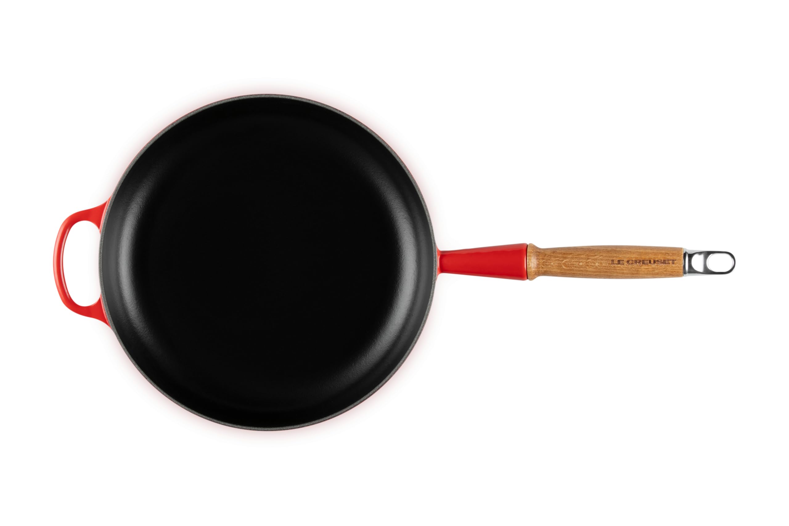 le-creuset-po-le-frire-en-fonte-maill-e-26-cm-cerise-manche-bois image 4