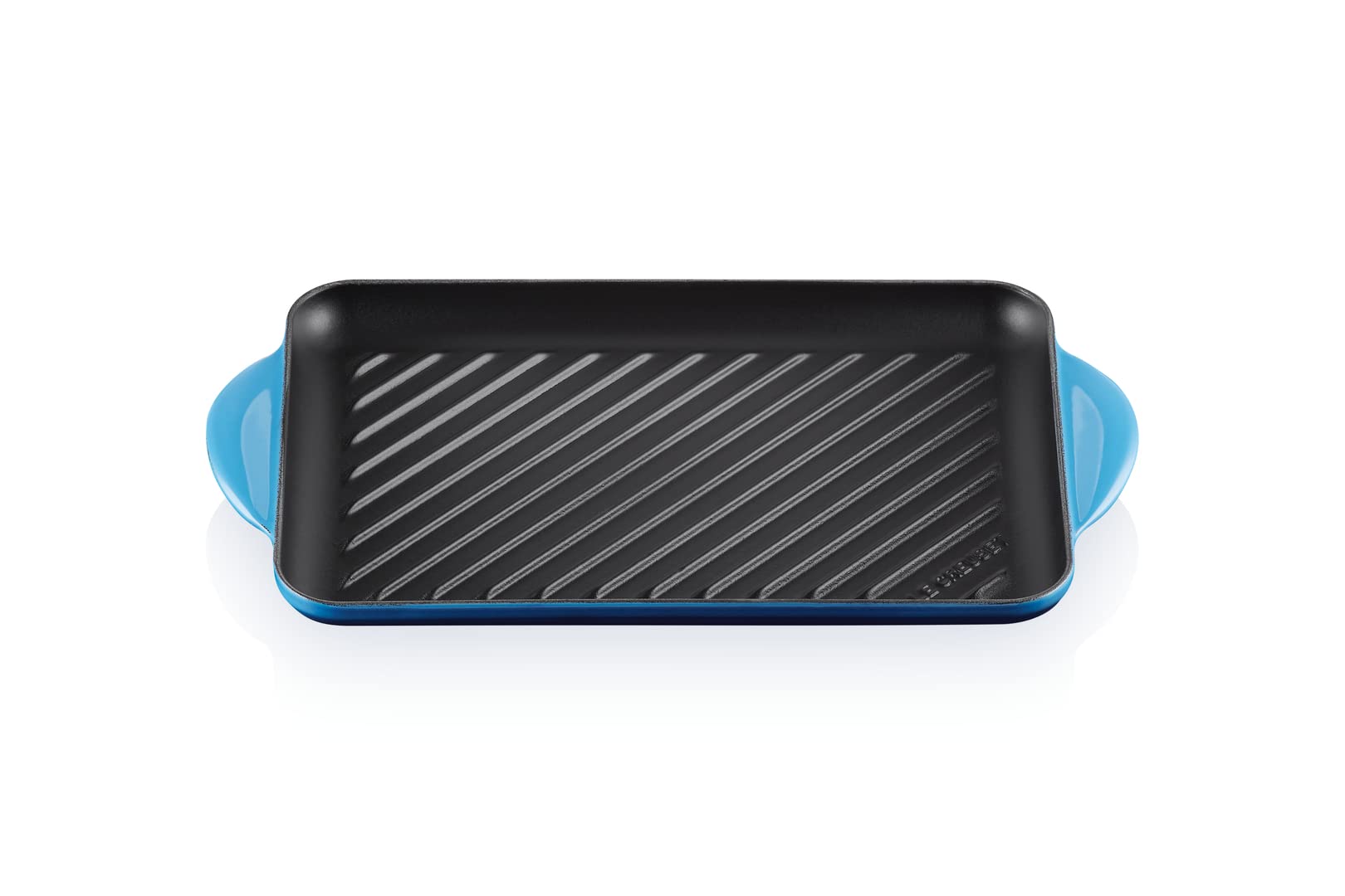 le-creuset-gril-rectangulaire-fonte-maill-e-33x22-cm-azure image 1