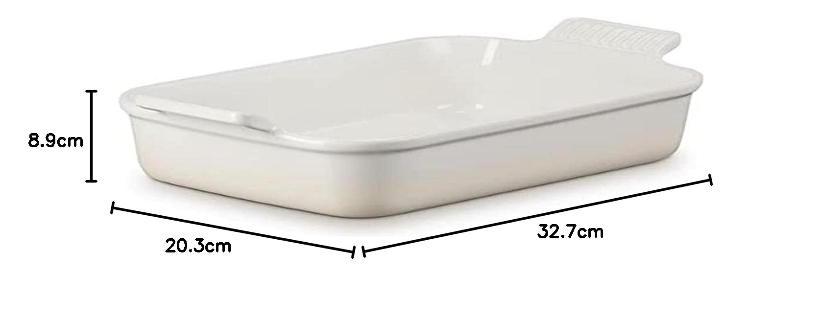 le-creuset-h-ritage-plat-rectangulaire-en-c-ramique-26-cm-2-4-l-meringue image 4