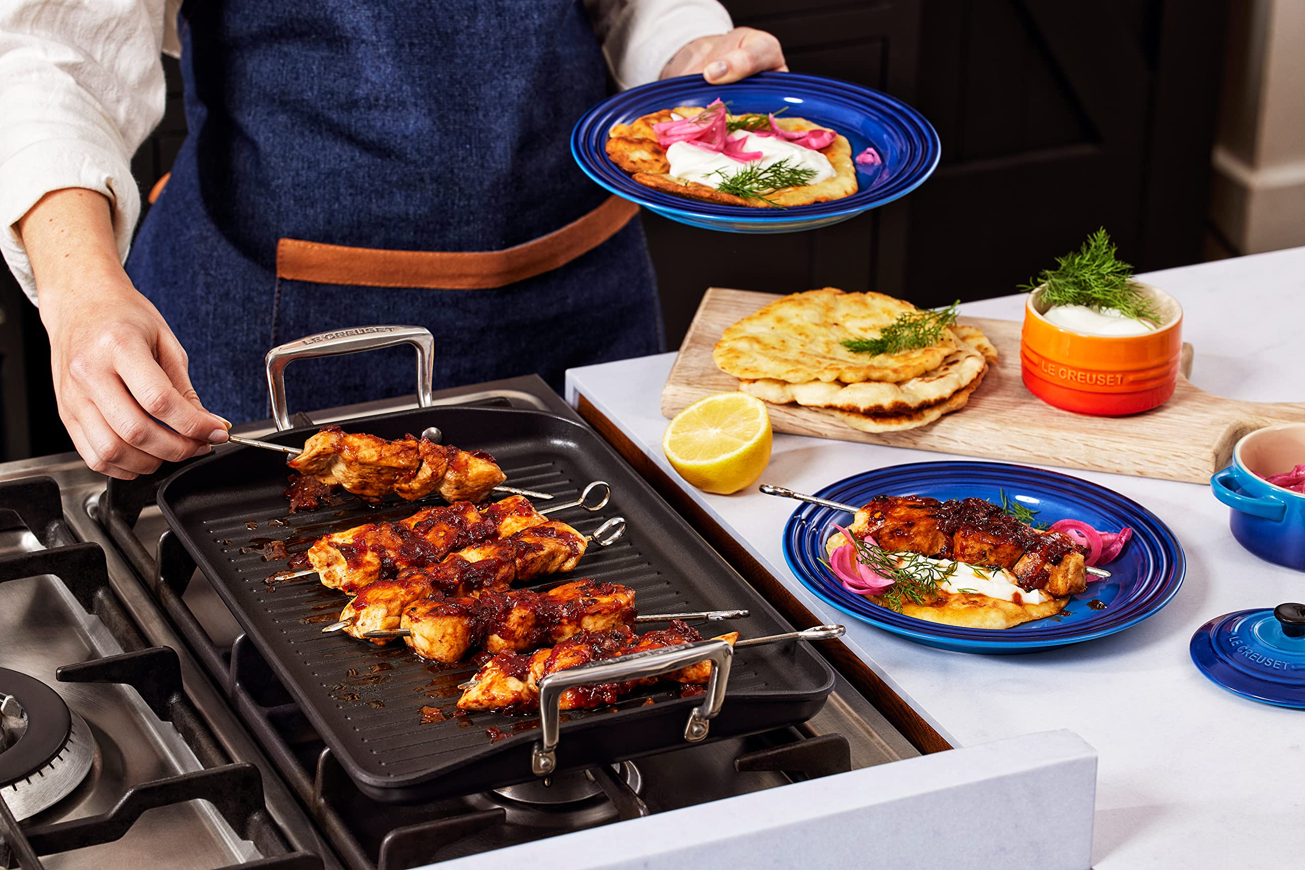 le-creuset-plancha-g-ante-aluminium-anti-adh-sive-rainures-35-x-25-cm-anthracite image 5