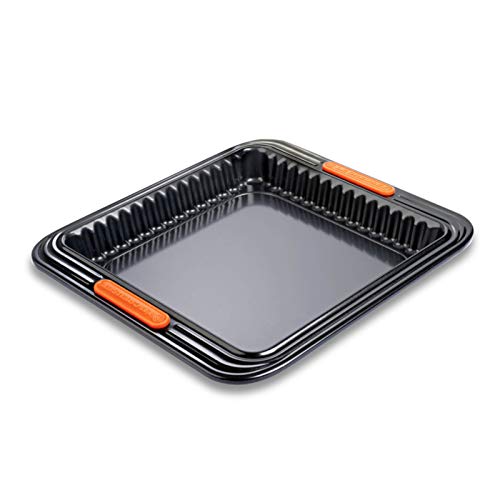 le-creuset-moule-tarte-carr-fond-amovible-23-x-23-cm-acier-silicon image 4