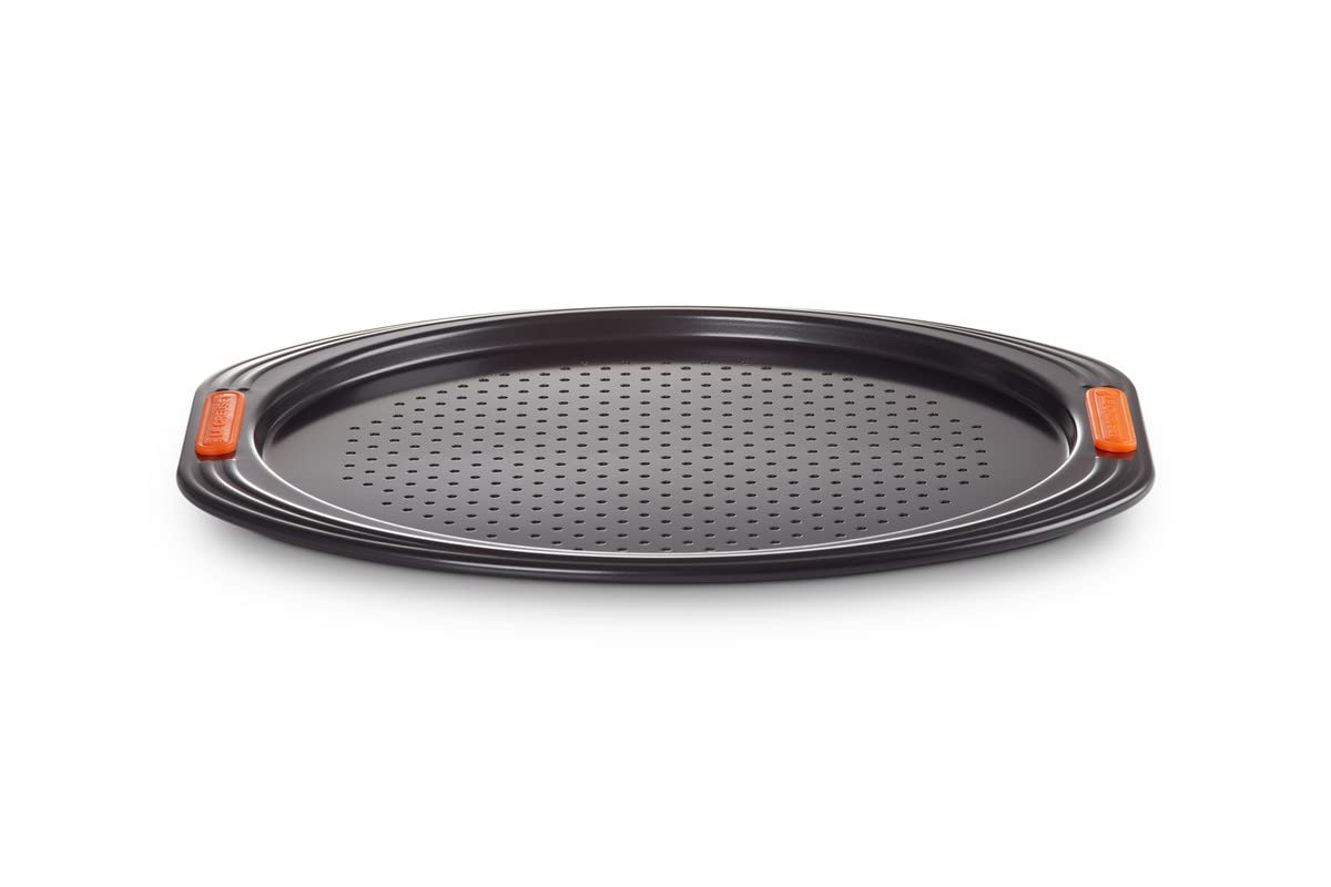 le-creuset-plaque-pizza-anti-adh-rente-33-cm-acier-silicon image 1