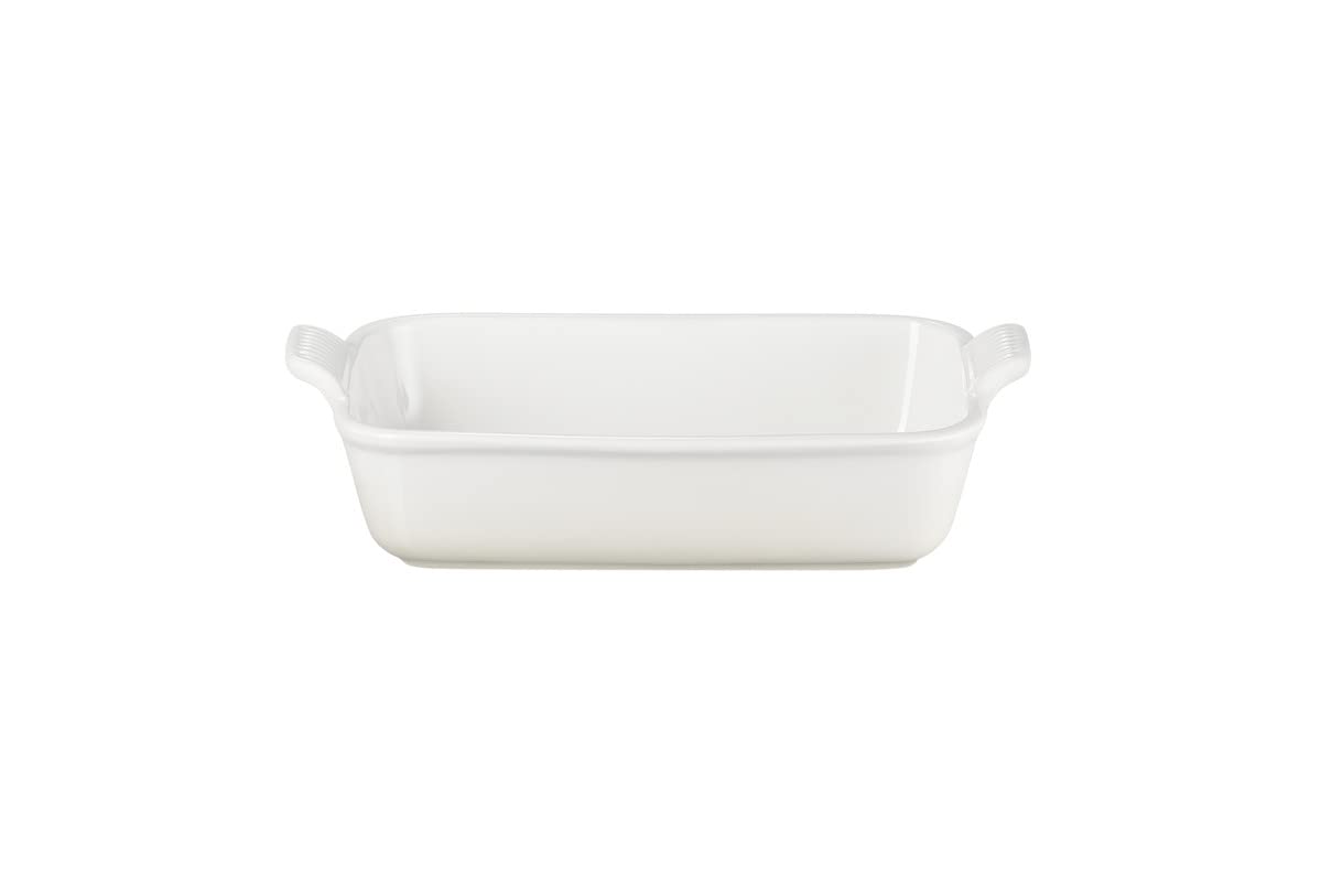 le-creuset-h-ritage-plat-rectangulaire-en-c-ramique-26-cm-2-4-l-meringue image 1