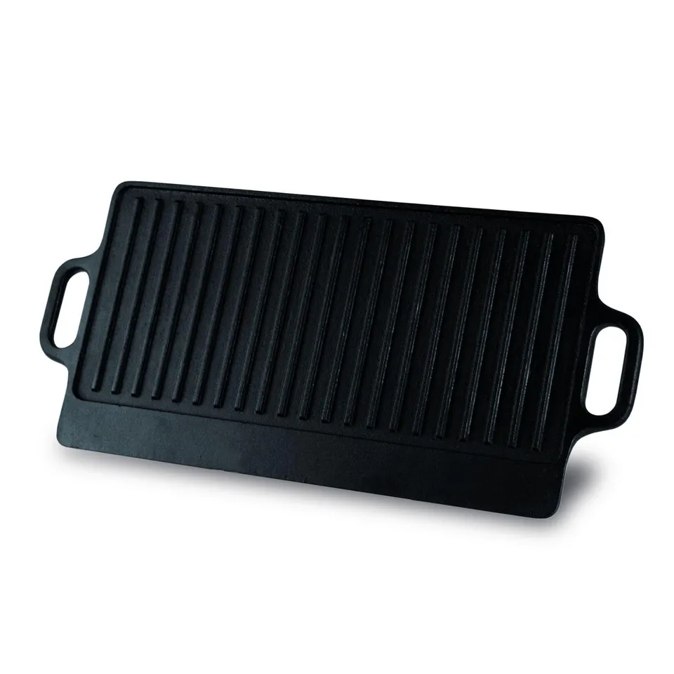 baumalu-plancha-en-fonte-r-versible-38-x-23-cm-noire-gaz-et-four image 1
