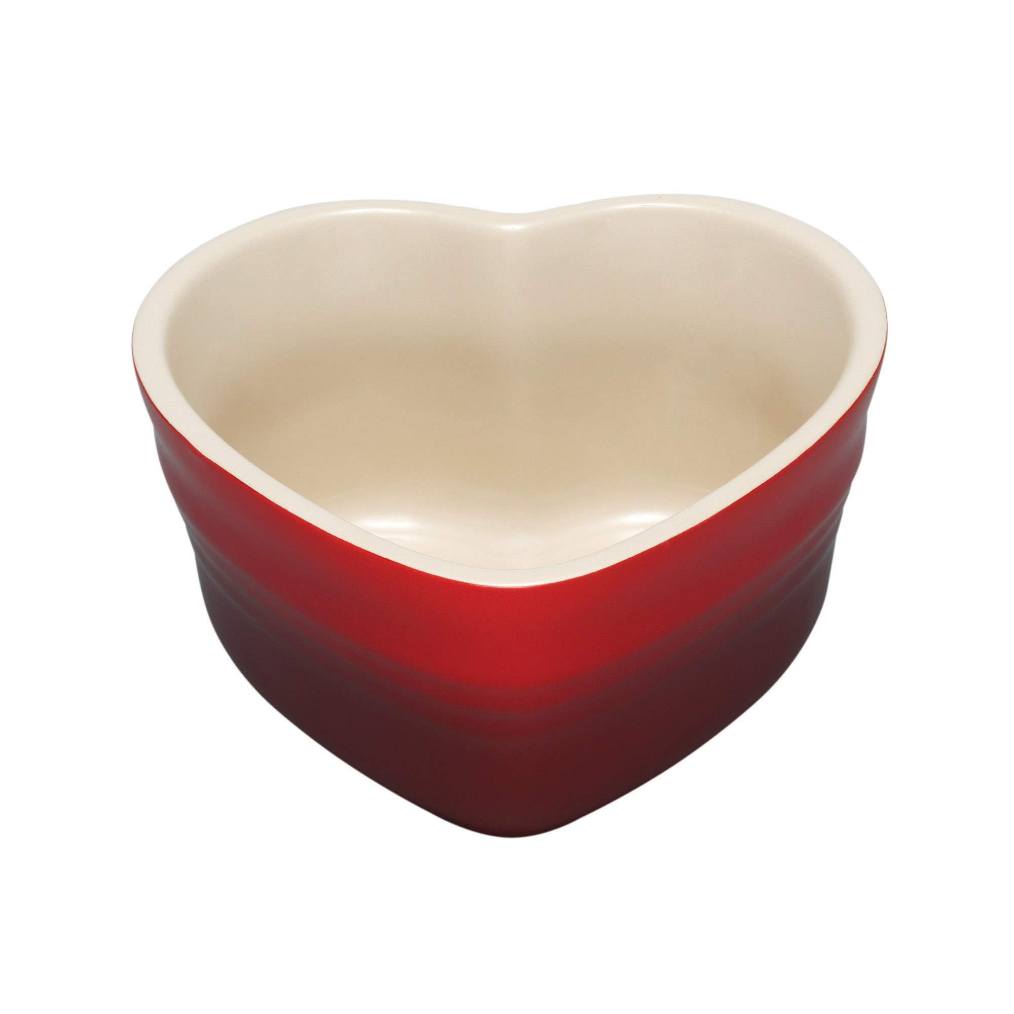 le-creuset-cocotte-en-forme-de-c-ur-c-ramique-300-ml-cerise image 1