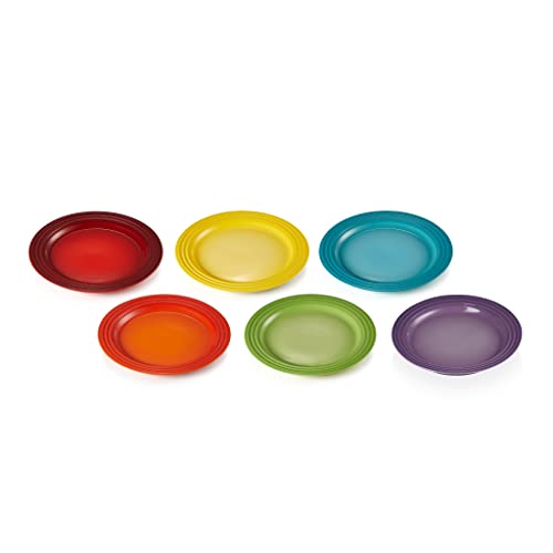 le-creuset-heritage-set-6-assiettes-desserts-gr-s-22-cm-arc-en-ciel image 7