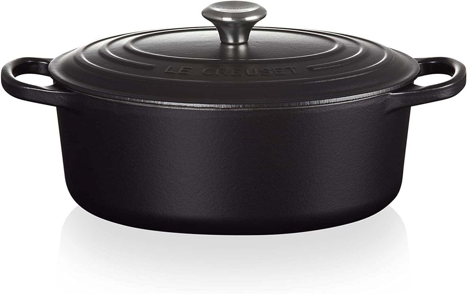 le-creuset-cocotte-ronde-basse-signature-30-cm-6-2-l-noir-mat-fonte image 3