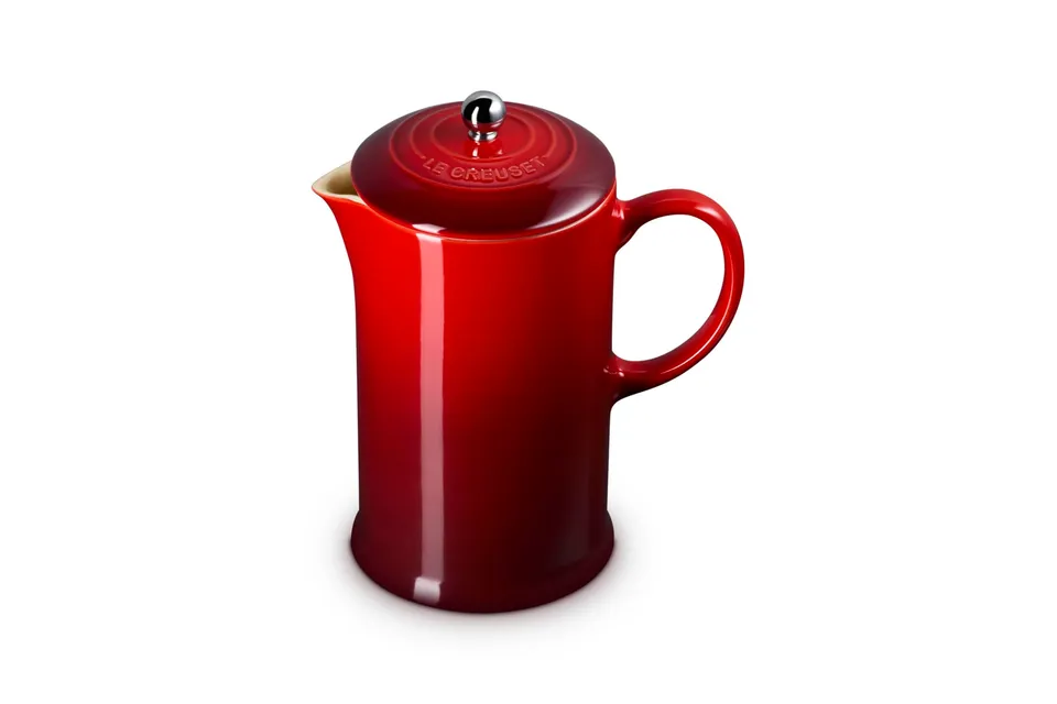 le-creuset-heritage-cafeti-re-piston-c-ramique-1l-cerise image 1