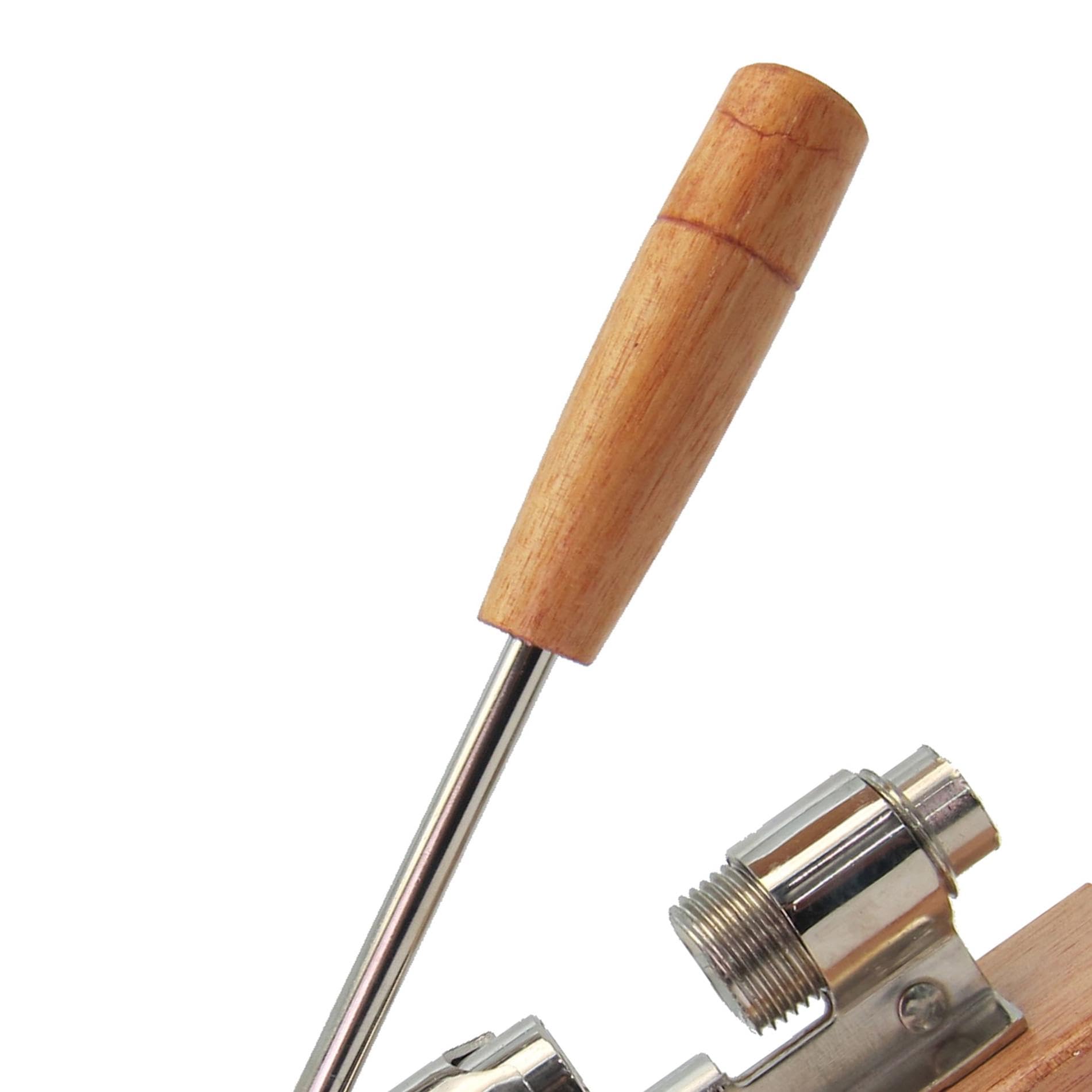 baumalu-casse-noix-acier-chrom-gris-21-x-6-2-x-6-cm-avec-support-bois image 3
